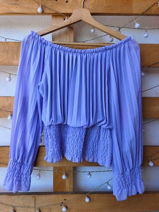 Blusa lila - hombros caídos