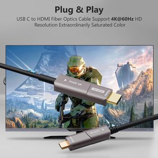 Cable Fibra USB C a HDMI 4K compatibleThunderbo