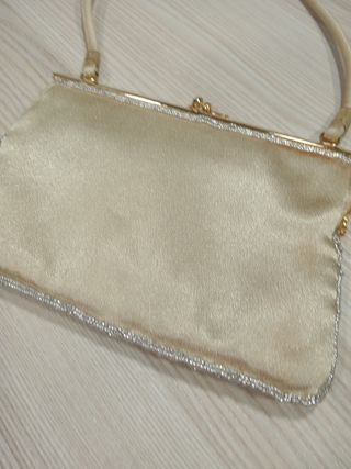 Bolso fiesta beige pedreria