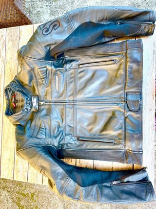 Traje moto cuero Spike 2 piezas