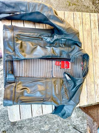 Traje moto cuero Spike 2 piezas