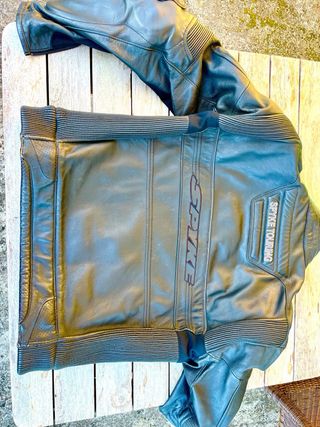 Traje moto cuero Spike 2 piezas