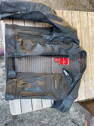 Traje moto cuero Spike 2 piezas