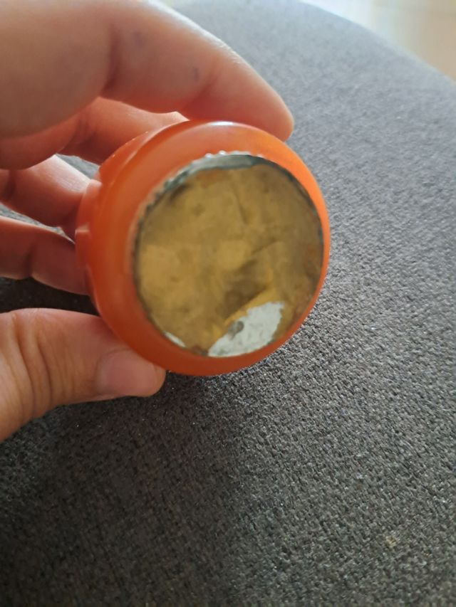 Porta pillole vintage arancione