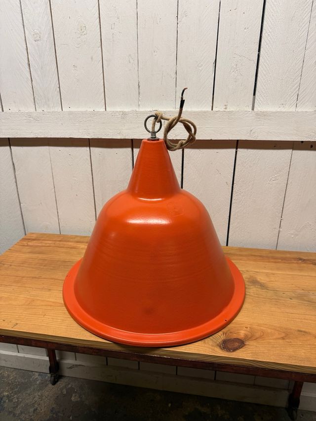 Candeeiro Industrial Vintage Laranja