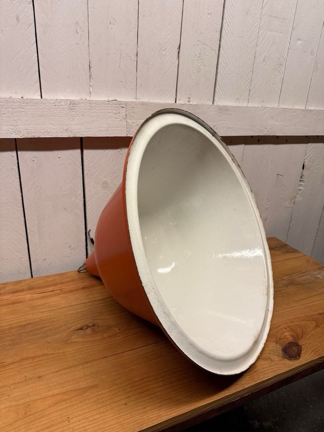 Candeeiro Industrial Vintage Laranja