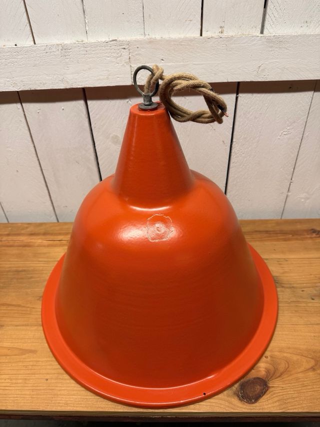 Candeeiro Industrial Vintage Laranja