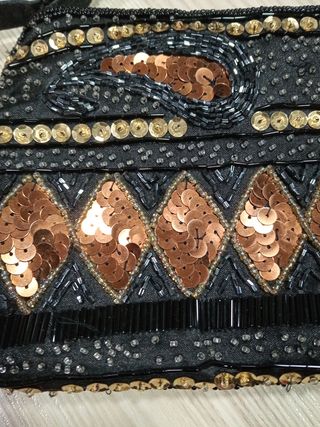 Bolso negro lentejuelas fiesta