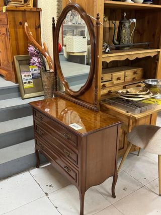 Cómoda+Espejo madera marrón