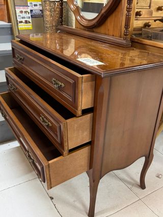 Cómoda+Espejo madera marrón