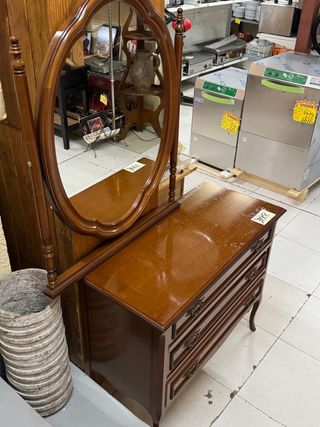 Cómoda+Espejo madera marrón