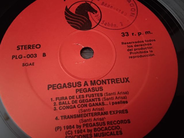 Vinilo Pegasus a Montreux