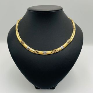 GARGANTILLA BISMARK MEDUSA BICOLOR 6MM 18K