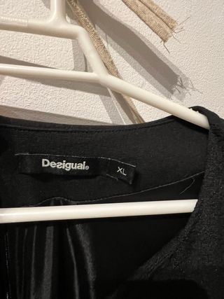 Vestido Desigual blanco y negro - Talla XL