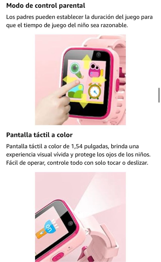 Smartwatch niña rosa-rojo
+6 años