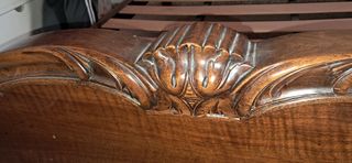 Cama matrimonio madera estilo antiguo