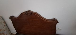 Cama matrimonio madera estilo antiguo