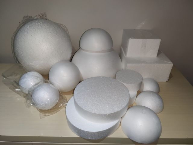 Sfere cilindriche semisferiche in polistirolo Porexpan