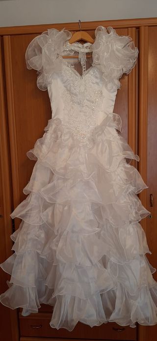 Vestido novia blanco - Talla M