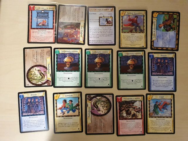 PACK 68 Italian quidditch cards TCG Harry Potter