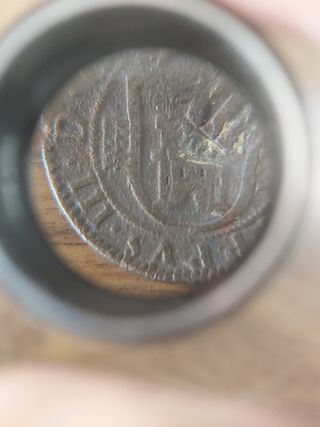 Moneda 8 maravedís de 1605 error
