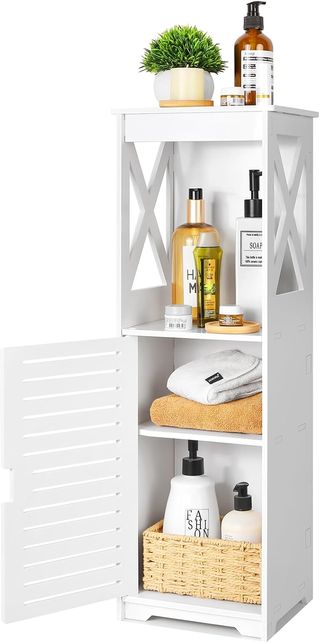 Armario de Baño Blanco con Estante