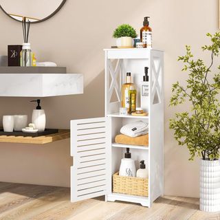 Armario de Baño Blanco con Estante