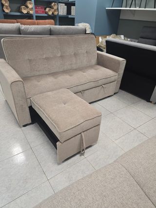 Sofa Cama con Chaiselongue 