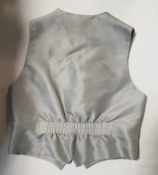 Chaleco gris plata niño ceremonia