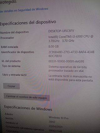 PC i3 8GB RAM SSD 250GB GTX770