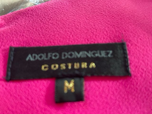 Mono fucsia vestir con  cinturon