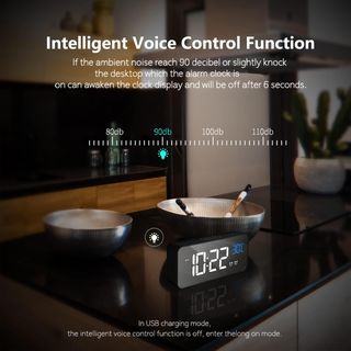 Despertador Digital TAIBOSL con Pantalla LED