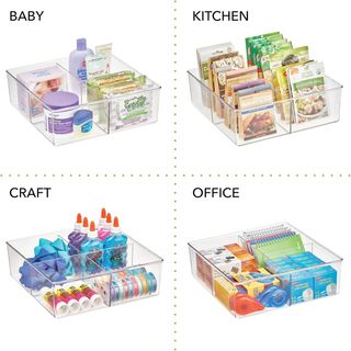 Organizador mDesign 2 Cajas con 4 Compartimentos