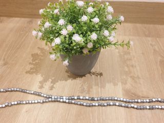 Collar plateado doble vuelta 66 cm