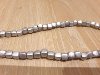 Collar plateado doble vuelta 66 cm