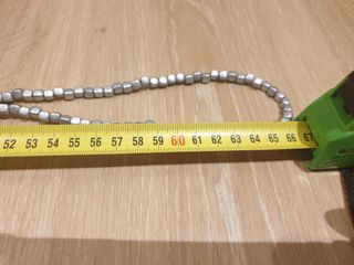 Collar plateado doble vuelta 66 cm