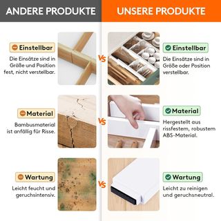 Separadores Cajones Lifewit 6 uds (Ajustables)