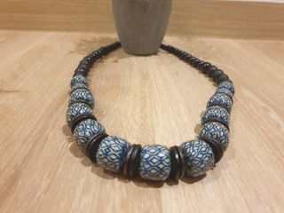 Collar de bisutería bolas señora 35cm