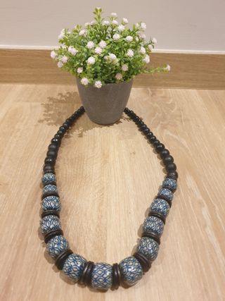 Collar de bisutería bolas señora 35cm