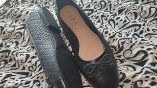 Bailarinas Zara negras con lazo