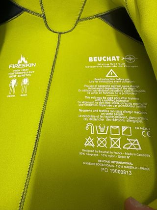 Traje de buceo Beuchat Talla XL grosor 7mm