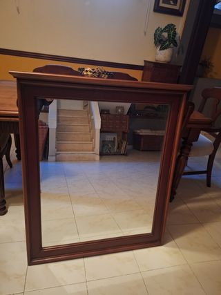 Espejo madera cerezo - Retro