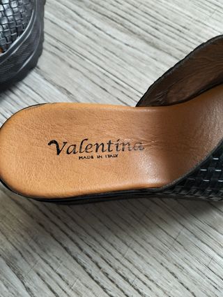 Sandali neri made in Italy con zeppa n36