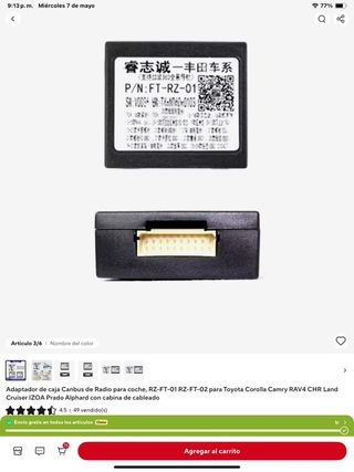 Cambus para toyota radio mandos de volante