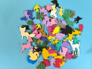 Animaletti gomma eva colorati