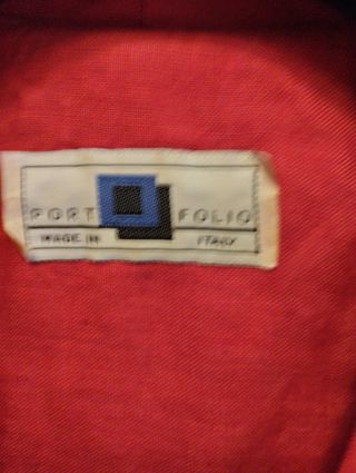 Tailleur con gonna in lino rosso