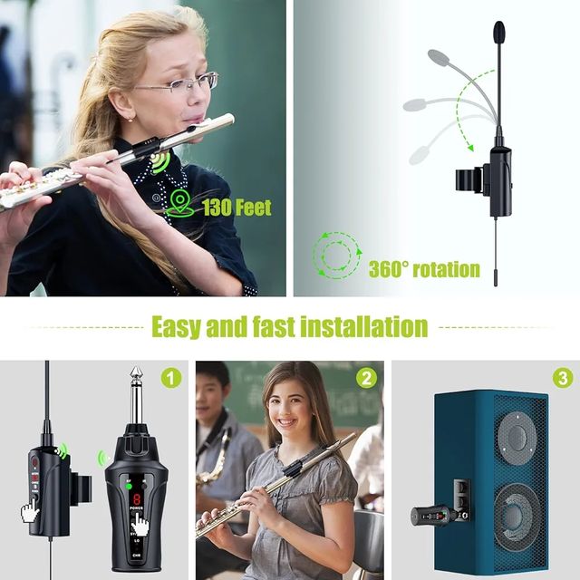 Micro inalámbrico flauta - Alcance 130 pies