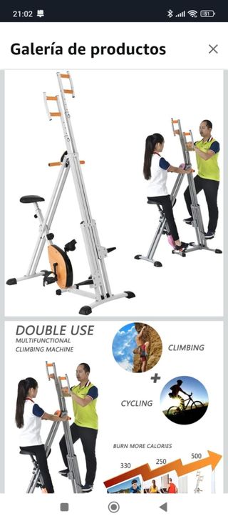 BICICLETA ESTATICA CON FUNCION ESCALADA