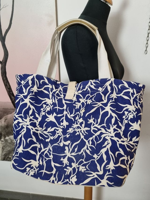 Borsa mare blu e bianca Triumph