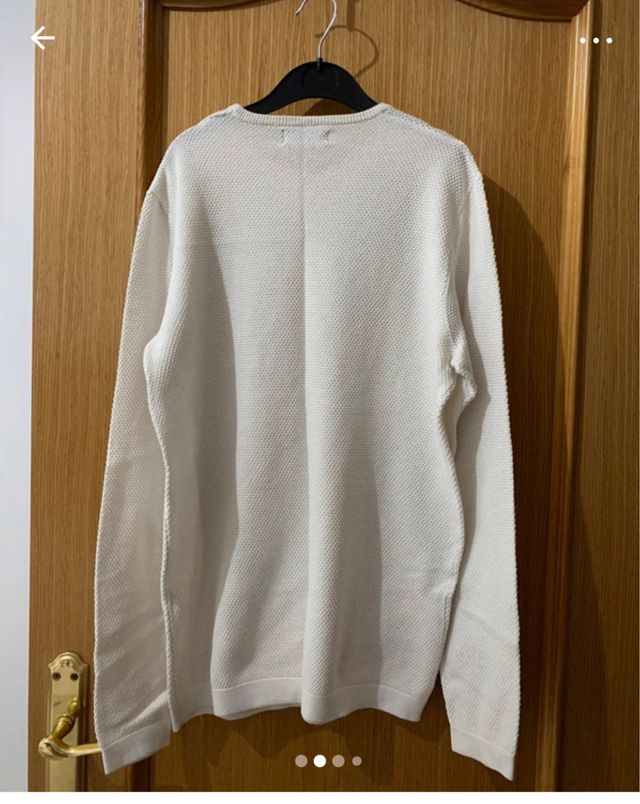 Jersey Zara blanco hombre